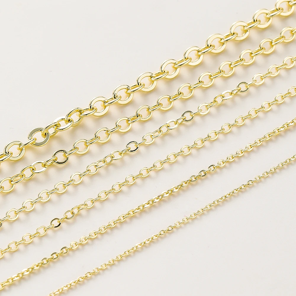 1Meter/lot 14K 18K Gold Sliver Necklace O Extender Chain Bracelet End Chain Bling Single Chain For DIY Jewelry Making Supplies
1Meter/lot 14K 18K Gold Sliver Necklace O Extender Chain Bracelet End Chain Bling Single Chain For DIY Jewelry Making Supplies