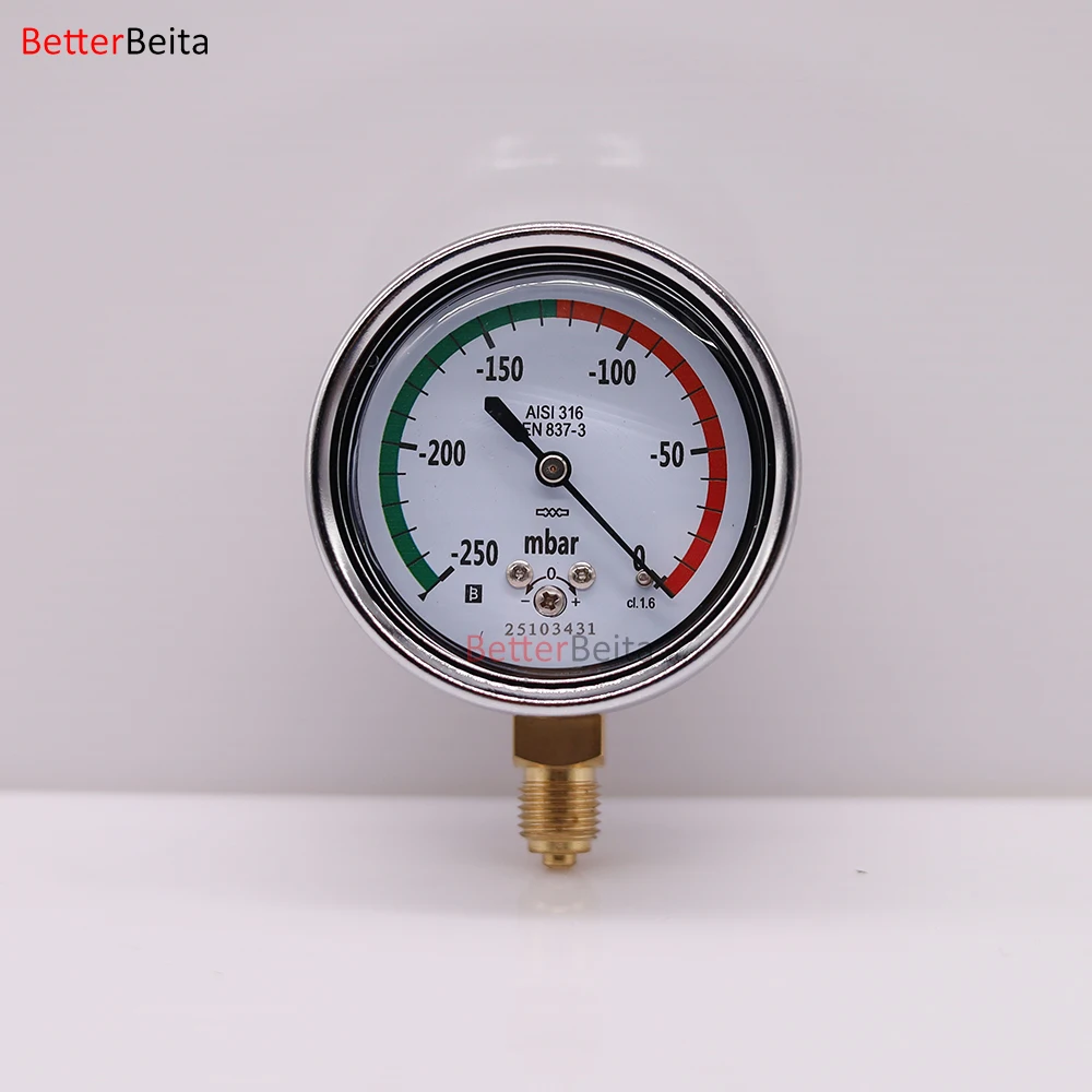 Betterbeita вакуумный манометр -250mbar~0mbar
Betterbeita вакуумный манометр -250mbar~0mbar