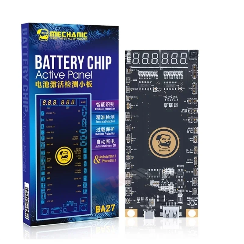 Mechanic BA27 Battery Activation Detection Board For iPhone 5-13 ProMax Samsung Xiaomi Huawei Android Phone BatteryTester Repair
Mechanic BA27 Battery Activation Detection Board For iPhone 5-13 ProMax Samsung Xiaomi Huawei Android Phone BatteryTester Repair