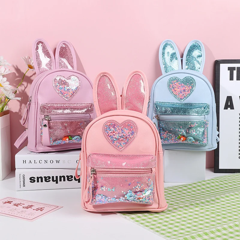 Children's PVC Sequin Backpack Cartoon Rabbit Going Out Travel Bag Kindergarten Small Schoolbag Girls Princess Bag
Children's PVC Sequin Backpack Cartoon Rabbit Going Out Travel Bag Kindergarten Small Schoolbag Girls Princess Bag