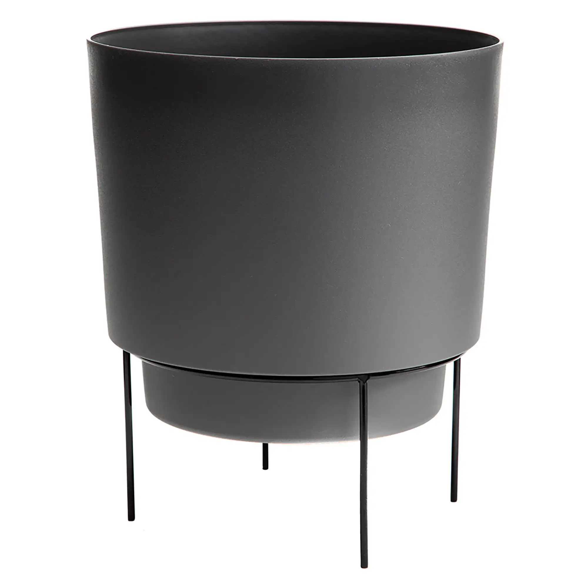 Bloem Hopson Round Planter with Black Metal Stand 10" - Charcoal - Durable Plastic Pot, Powder Coated Removable Stand, For Indo
Bloem Hopson Round Planter with Black Metal Stand 10" - Charcoal - Durable Plastic Pot, Powder Coated Removable Stand, For Indo