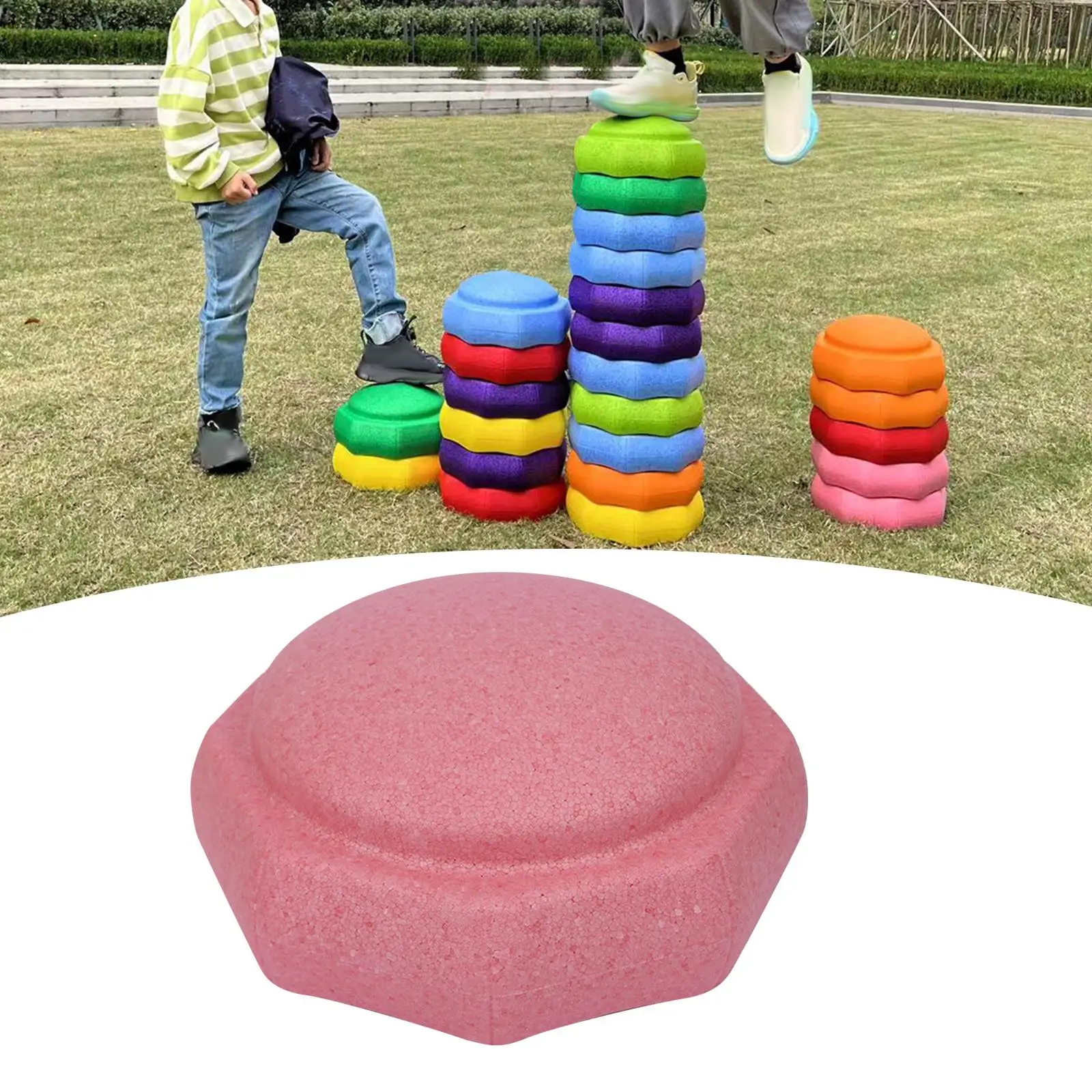 

Stepping Stone Diameter Kids Ages 3 Years and up Indoor Outdoor Playing Equipment Balance Training Toy Crossing River Stone