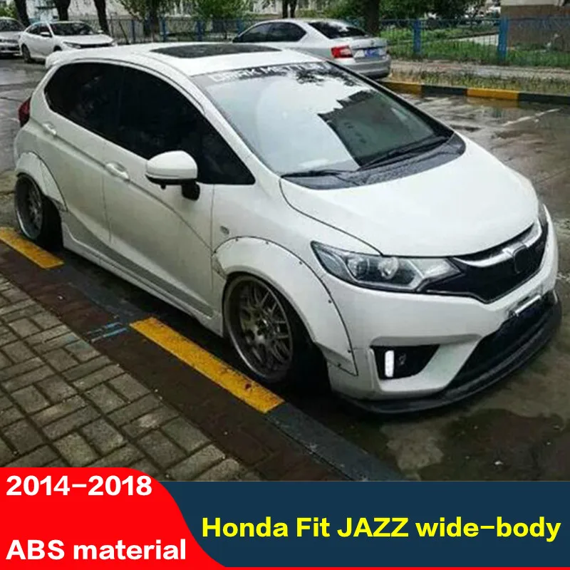 

For Honda Fit JAZZ GK5 CAR Wide Body Surrounded Side Splitter Lips Diffuser Refit Accessories 2014-2018 Year