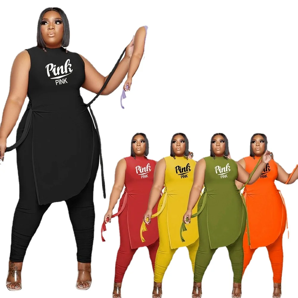 Женский Повседневный комплект из двух предметов, разноцветный розовый комбинезон без рукавов с принтом букв и поясом на талии, привлекательные облегающие брюки, комплект из двух предметов
Женский Повседневный комплект из двух предметов, разноцветный розовый комбинезон без рукавов с принтом букв и поясом на талии, привлекательные облегающие брюки, комплект из двух предметов