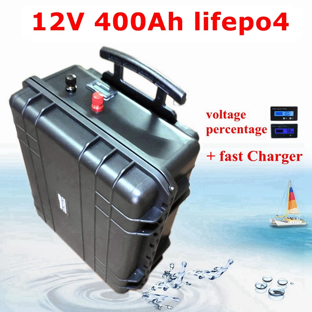 MLG waterproof 12V 400AH Lifepo4 battery lithium BMS with wheel trolley case easy carry for Solar System UPS caravan +20A Charge
MLG waterproof 12V 400AH Lifepo4 battery lithium BMS with wheel trolley case easy carry for Solar System UPS caravan +20A Charge