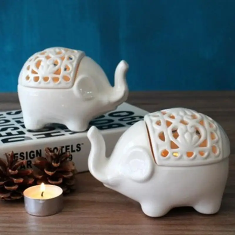White Ceramic Elephant Decors Creative Elephant Hollow Candle Oil Burner Romantic Incense Aroma Diffuser For Home Bedroom Office 
White Ceramic Elephant Decors Creative Elephant Hollow Candle Oil Burner Romantic Incense Aroma Diffuser For Home Bedroom Office
