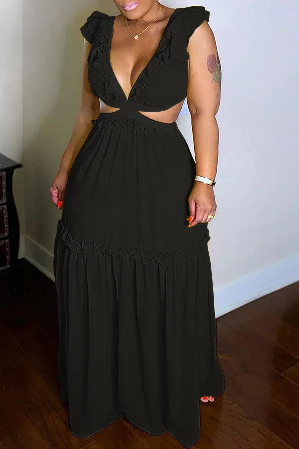 Summer Dress Women's 2022 European and American Women's Sexy Deep V Backless Lace-up Chiffon Dress
Summer Dress Women's 2022 European and American Women's Sexy Deep V Backless Lace-up Chiffon Dress