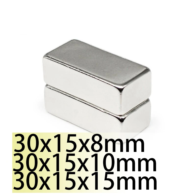 1/5/10pcs 30x15x8 30X15X10 30X15X15 Rectangle Square Neodymium Bar Block Strong Magnets Rare Earth Magnets Search Magnetic
1/5/10pcs 30x15x8 30X15X10 30X15X15 Rectangle Square Neodymium Bar Block Strong Magnets Rare Earth Magnets Search Magnetic