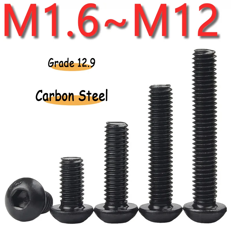 1 ~ 100 шт. винт с шестигранной головкой и круглой головкой M1.6 M2 M2.5 M3 M4M5M6M8M10M12 Grade12.9 с шестигранной головкой, мебельный болт с шестигранной головкой
1 ~ 100 шт. винт с шестигранной головкой и круглой головкой M1.6 M2 M2.5 M3 M4M5M6M8M10M12 Grade12.9 с шестигранной головкой, мебельный болт с шестигранной головкой