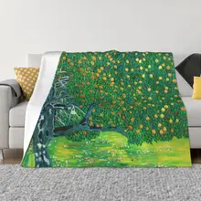 Gustav Klimt Apple Tree Blanket Cover Beautiful Freyas Art Wool Throw Blankets Autumn/Winter Portable Soft Warm Bedspread