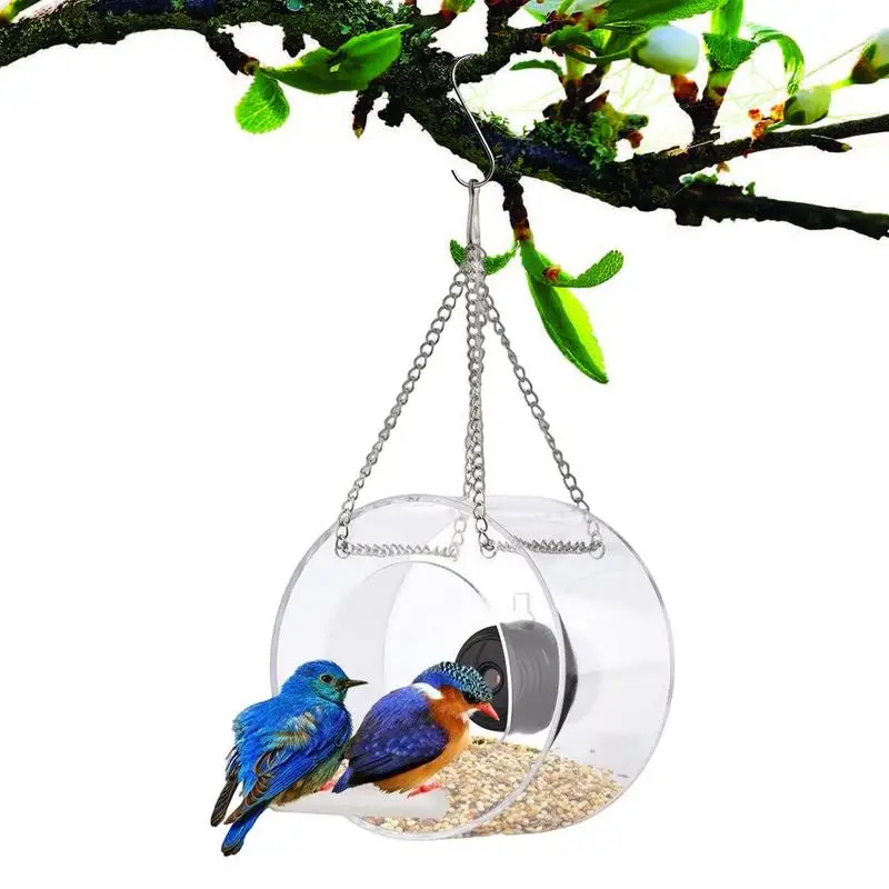Window Bird Feeder Transparent Bird Cage With Suction Cups 720P HD Camera Bird Feeder With Sliding Seed Holder For Small Birds
Window Bird Feeder Transparent Bird Cage With Suction Cups 720P HD Camera Bird Feeder With Sliding Seed Holder For Small Birds