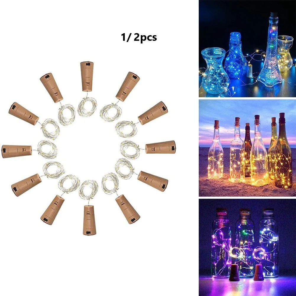 1/2Pcs 2M Garland Wine Bottle Fairy String Lights 20 LED Battery Cork Copper Wire String Light For Christmas Party Wedding Decor
1/2Pcs 2M Garland Wine Bottle Fairy String Lights 20 LED Battery Cork Copper Wire String Light For Christmas Party Wedding Decor