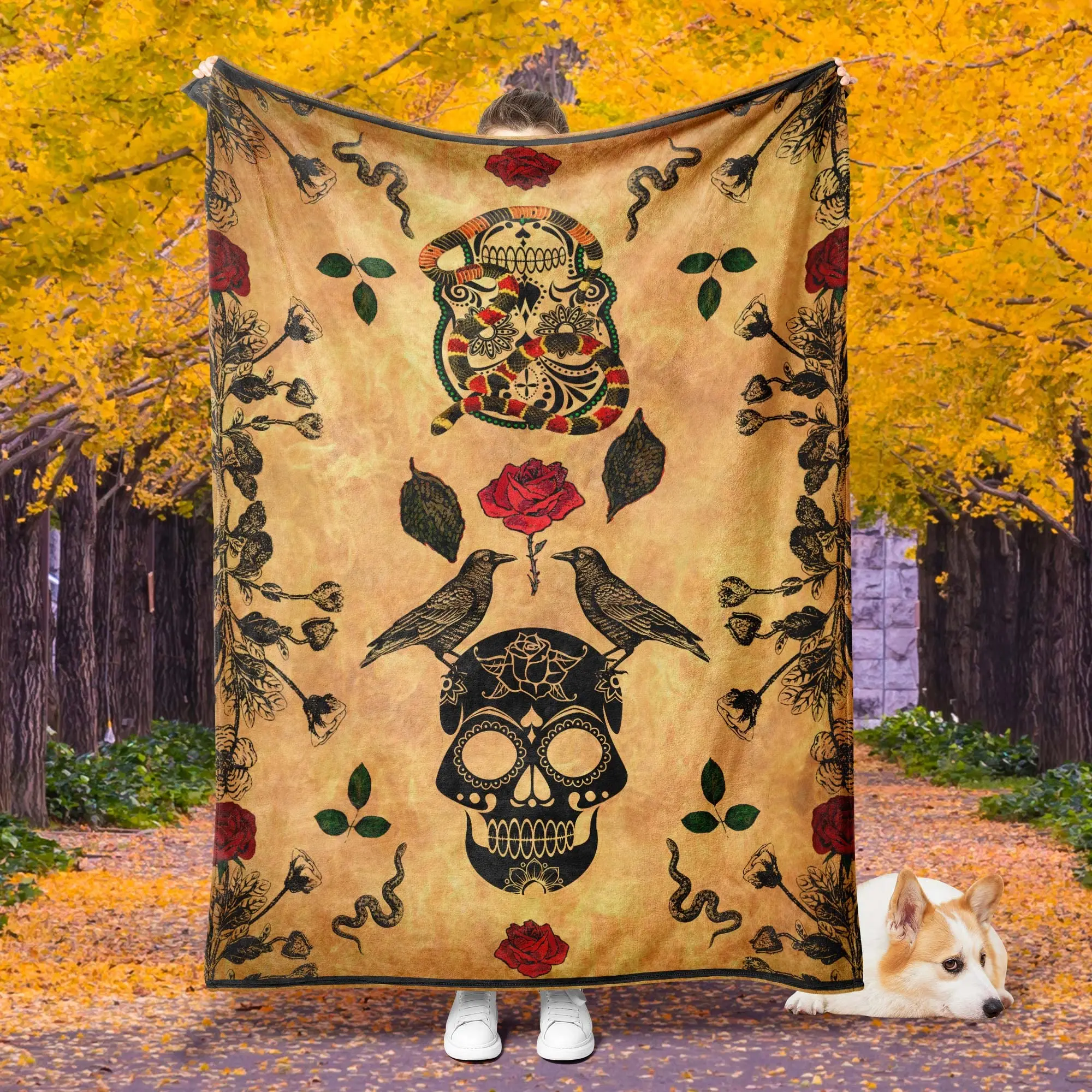 Skull Snake and Flowers Gothic Throw Blankets Flannel Plush Ultra-Soft Lightweight Blanket for Couch Sofa Bed Home Decor Gifts
Skull Snake and Flowers Gothic Throw Blankets Flannel Plush Ultra-Soft Lightweight Blanket for Couch Sofa Bed Home Decor Gifts