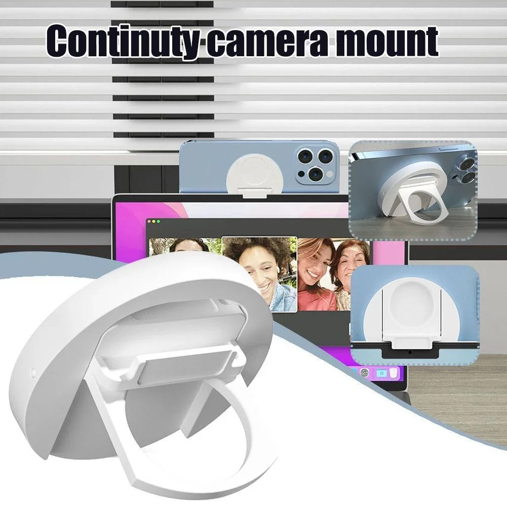 

Magnetic Phone Ring Holder For Mac Notebook For IPhone 14/13/12 Detachable Webcam Continuity Camera Mount