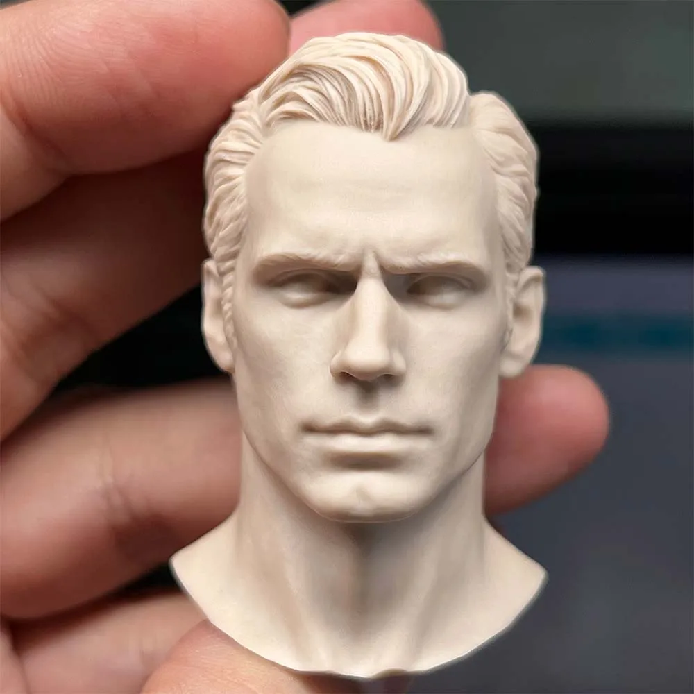 

Painting Exercise Unpainted 1/6 Scale Henry Cavill Head Sculpt Model For 12 inch Action Figure Dolls Body
