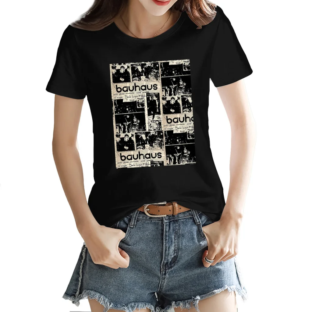 

80S POST PUNK BAND BHS Women's T-shirt Vintage Black Geeky Tops Tees European Size