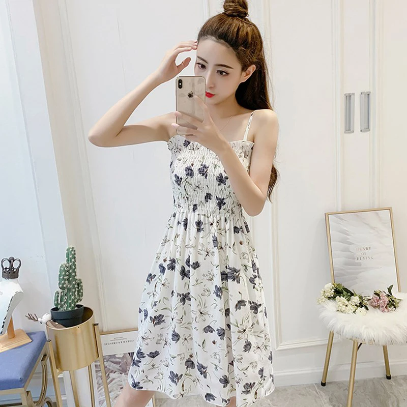 Spring and Summer Korean Style Fresh Floral Strap Wooden Ear Tube Top Wrapped Chest Sleeveless Midi Dress DressAWord Skirt
Spring and Summer Korean Style Fresh Floral Strap Wooden Ear Tube Top Wrapped Chest Sleeveless Midi Dress DressAWord Skirt