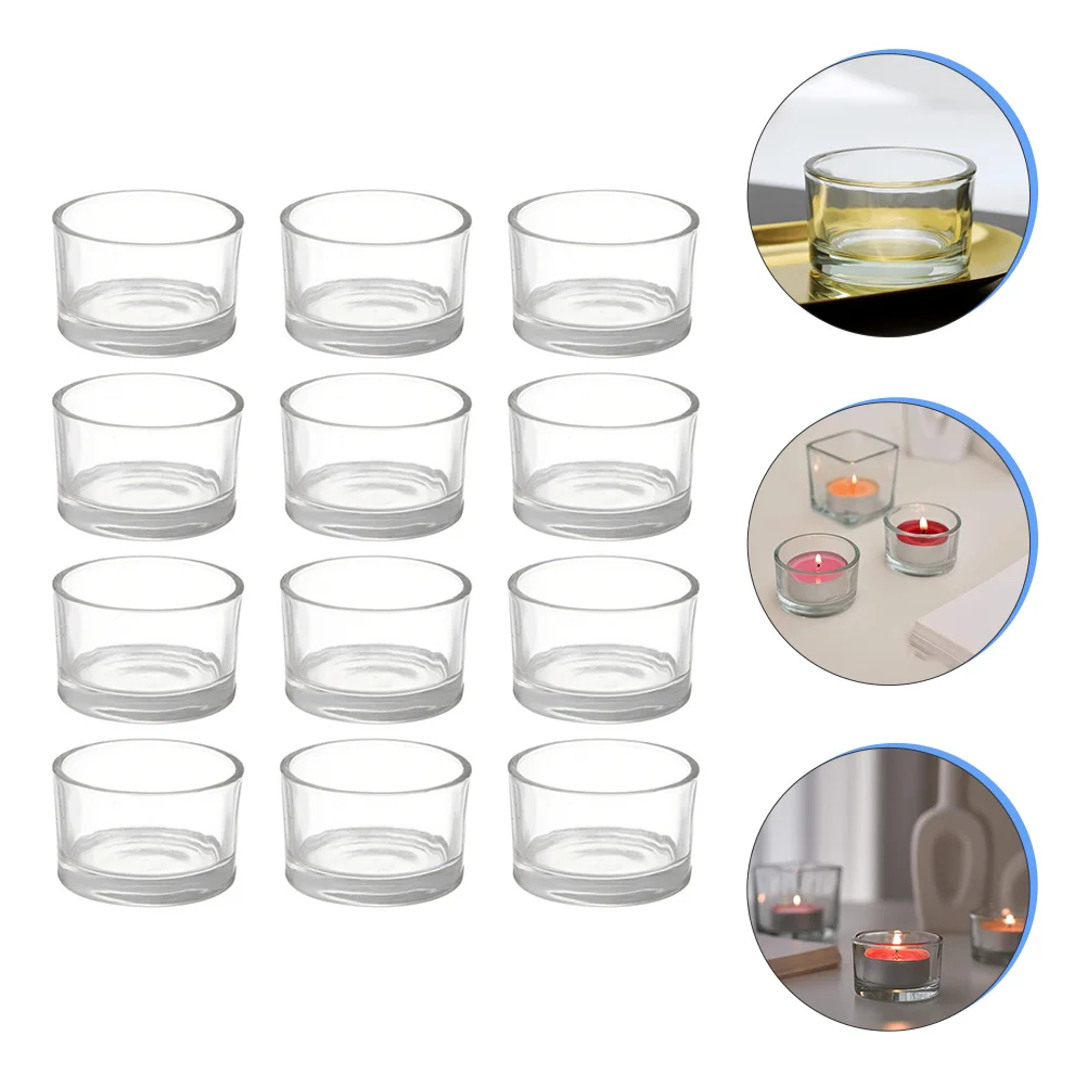 12pcs Transparent Glass Candle Cup DIY Aroma Tea Wax Cup Tealight Candle Holder
12pcs Transparent Glass Candle Cup DIY Aroma Tea Wax Cup Tealight Candle Holder
