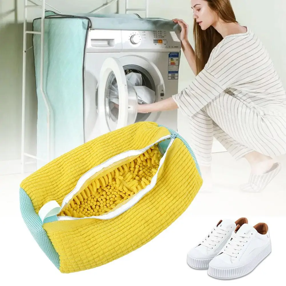 

Lazy Person Shoe Washing And Shoe Protection Bag Cylindrical Zipper Cotton Bag Laundry Polyester Storage Shoe Washing Machi F3W4