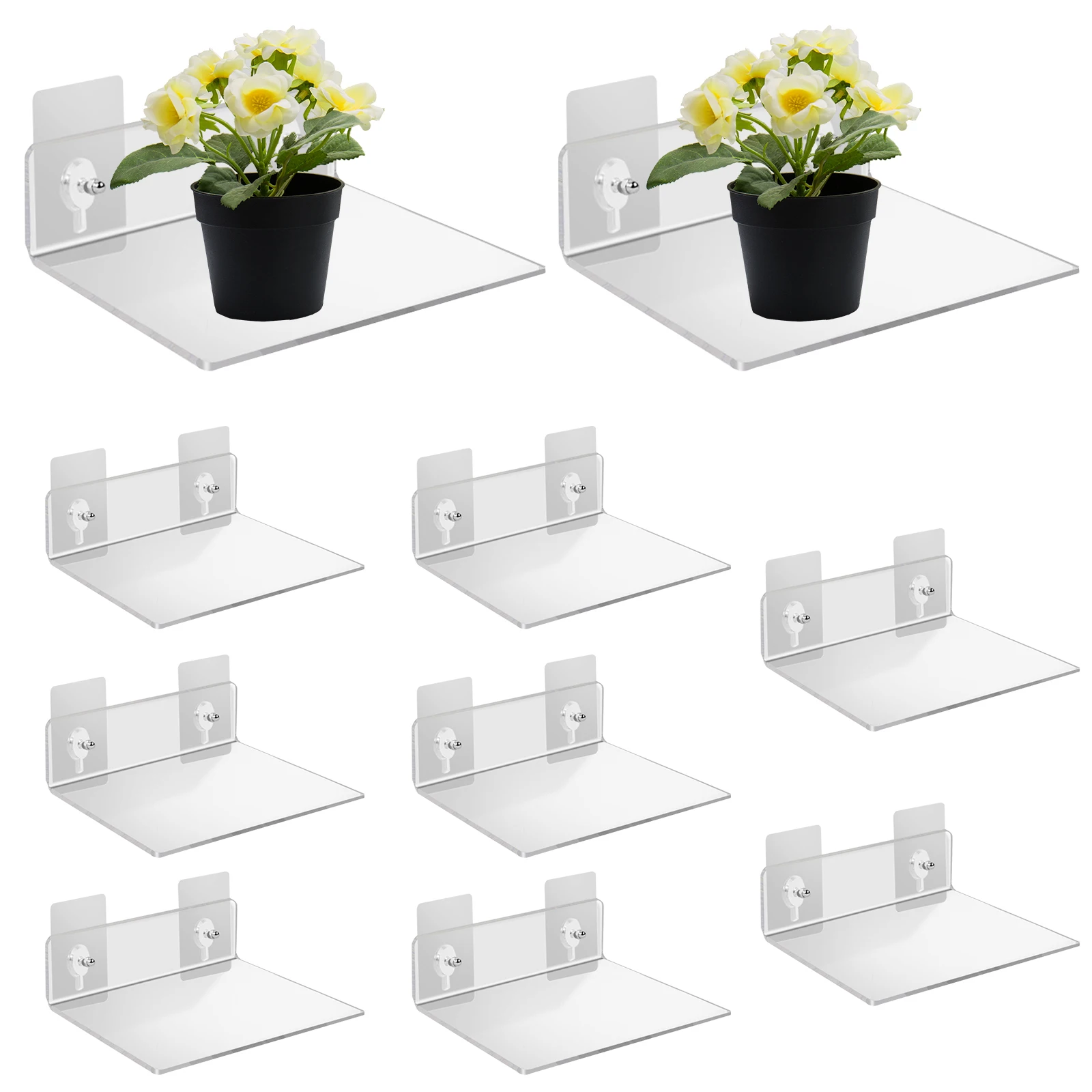 5pcs/10pcs Acrylic No Punch Shelf Wall Item Display Rack Holder Storage Holders & Racks Home Organization
5pcs/10pcs Acrylic No Punch Shelf Wall Item Display Rack Holder Storage Holders & Racks Home Organization
