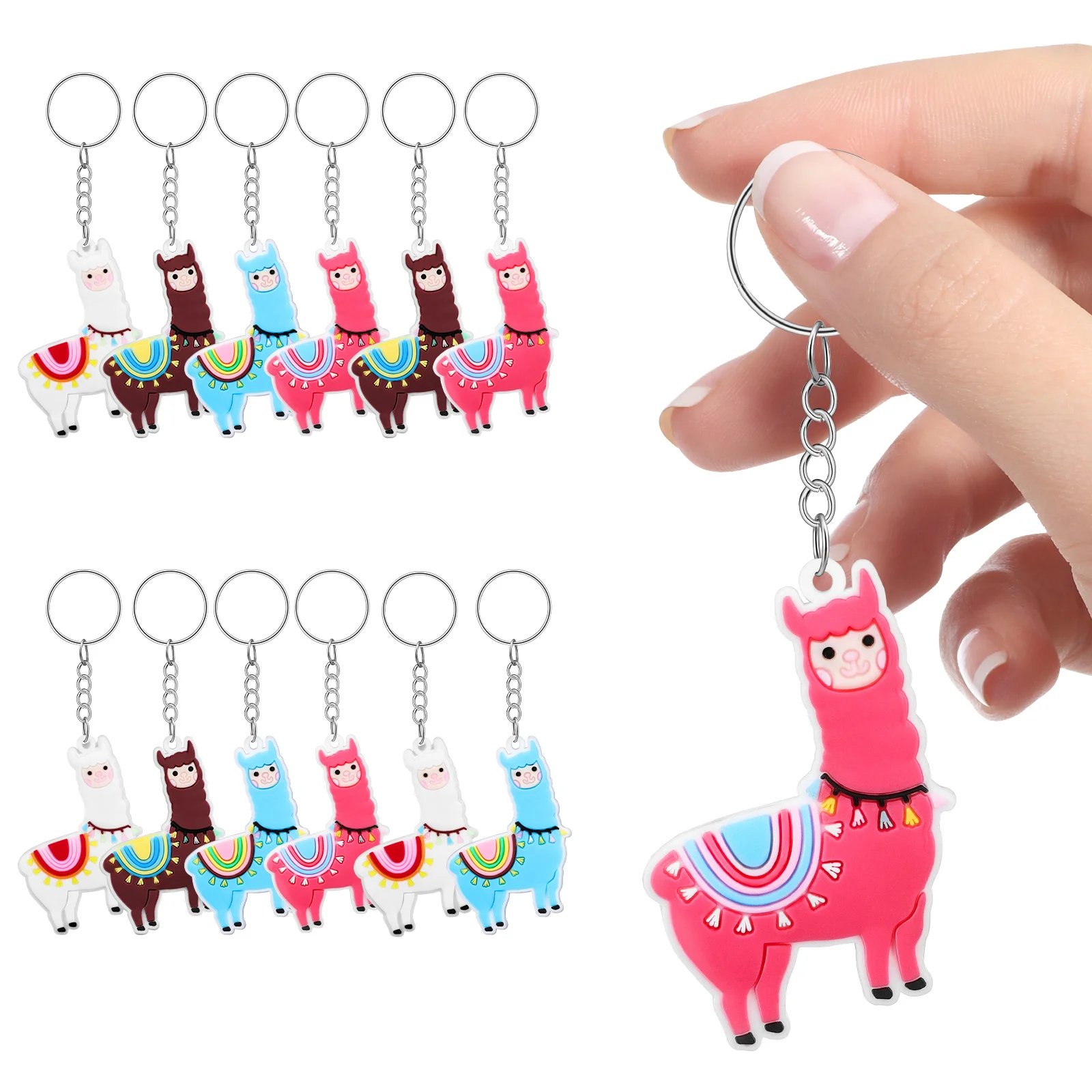

Alpaca Keyring Cartoon Keychain Kawaii Backpack Keychains Aesthetic Keychain Bag Pendant Holiday Alpaca Keychain