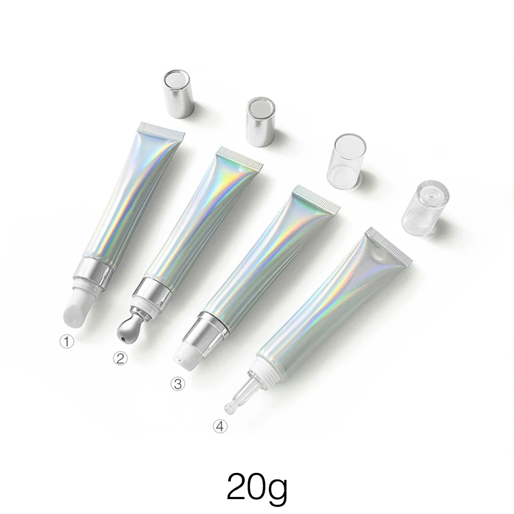 20g Laser Silver Eye Cream Refillable Squeeze Bottle 20ml Cosmetics Essential Oil Container Empty Lipgloss Lipstick Soft Tube
20g Laser Silver Eye Cream Refillable Squeeze Bottle 20ml Cosmetics Essential Oil Container Empty Lipgloss Lipstick Soft Tube