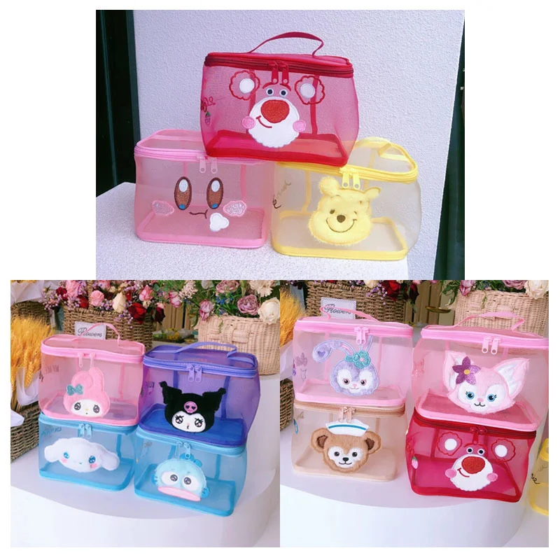 Прозрачная портативная косметичка с мультяшным аниме My Melody Cinnamoroll Kuromi Kawaii, дорожная сумка для хранения
Прозрачная портативная косметичка с мультяшным аниме My Melody Cinnamoroll Kuromi Kawaii, дорожная сумка для хранения