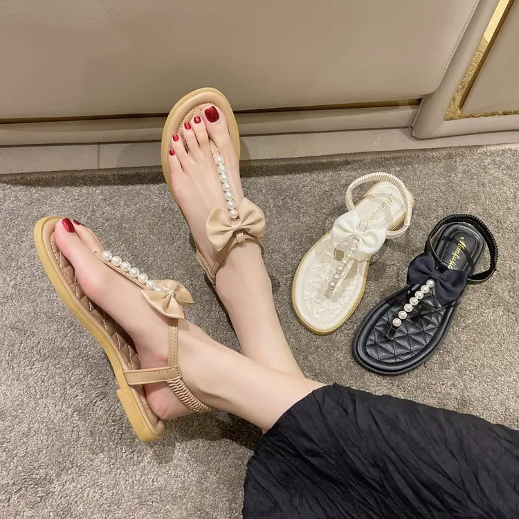 Flip Flops Platform Beige Heeled Sandals Bow Shoes 2022 Summer Corrective Black Comfort Fashion Flat Girls Beach Pearl Low New
Flip Flops Platform Beige Heeled Sandals Bow Shoes 2022 Summer Corrective Black Comfort Fashion Flat Girls Beach Pearl Low New