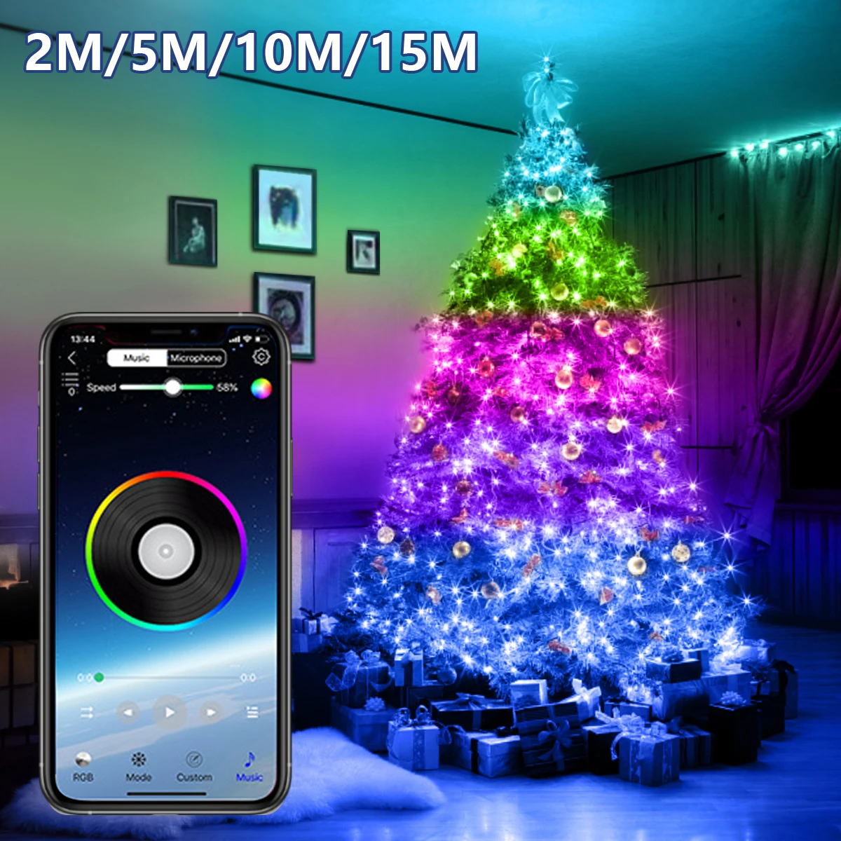 LED String Light Christmas Decorations USB Bluetooth App Control String Lights Lamp Fairy Lights for Christmas Tree Decoration
LED String Light Christmas Decorations USB Bluetooth App Control String Lights Lamp Fairy Lights for Christmas Tree Decoration
