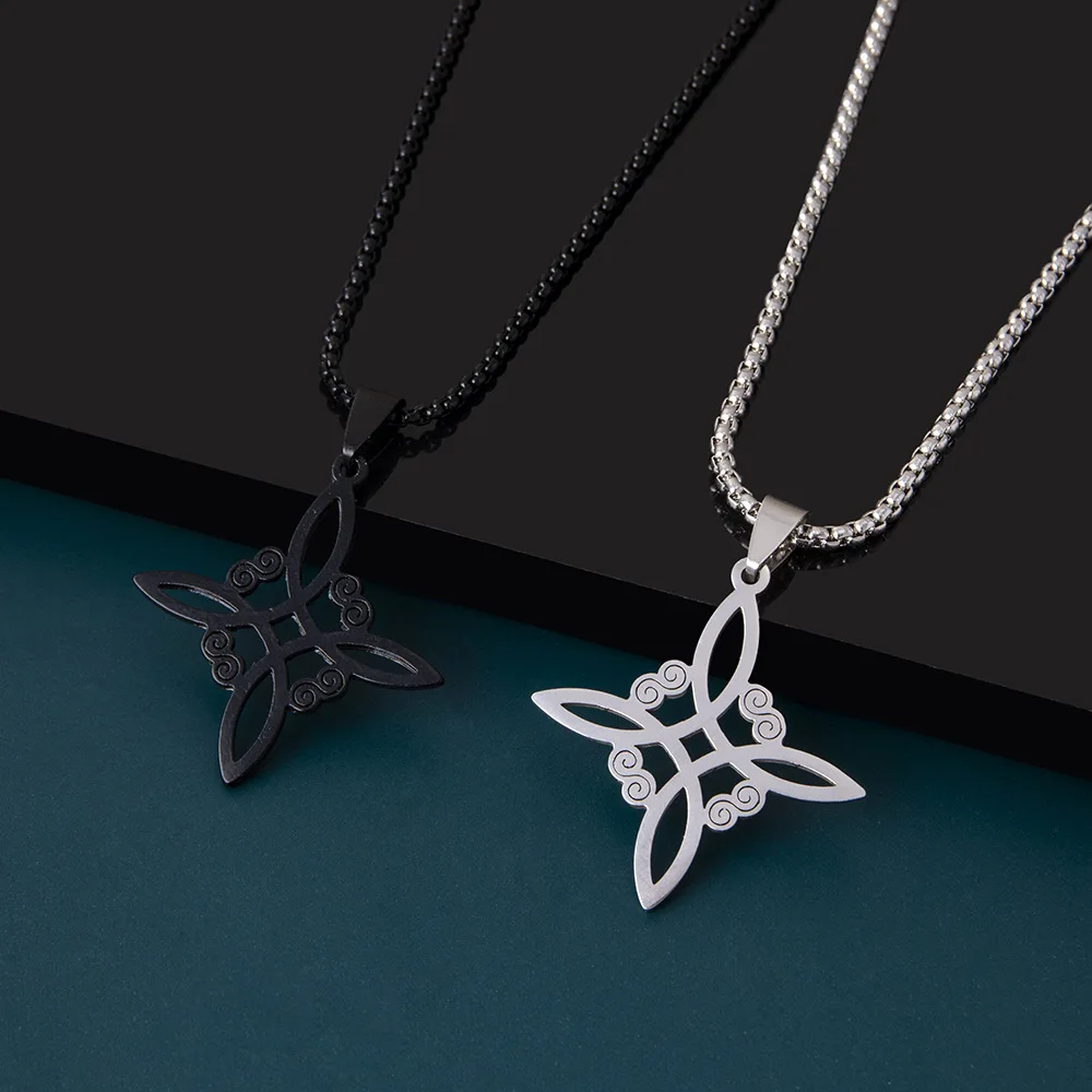 New Trendy Witch's Irish Knot Necklace Link Chain Men/Women Silver Color Wicca Charm Necklaces Witch Jewelry nudo de bruja
New Trendy Witch's Irish Knot Necklace Link Chain Men/Women Silver Color Wicca Charm Necklaces Witch Jewelry nudo de bruja
