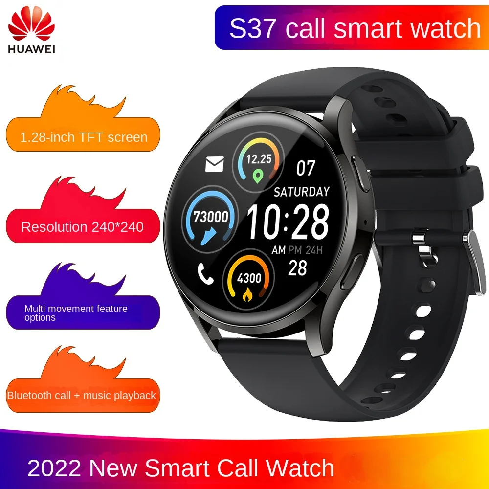 Huaswei S37 Call Smart Watch Blood Pressure Heart Rate Monitoring 1.28-Inch round Screen Bluetooth Music Sports Watch
Huaswei S37 Call Smart Watch Blood Pressure Heart Rate Monitoring 1.28-Inch round Screen Bluetooth Music Sports Watch