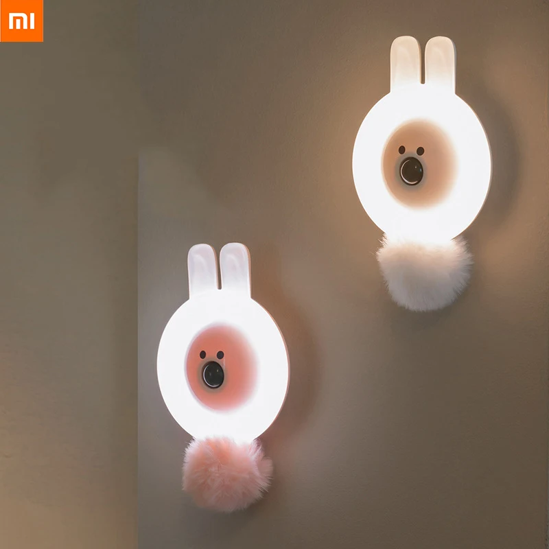 Xiaomi Bunny Bear Human Body Sensor Light Smart Wall-mounted Cute Cartoon Bear Rabbit USB Charging Corridor Wall Hanging Light 
Xiaomi Bunny Bear Human Body Sensor Light Smart Wall-mounted Cute Cartoon Bear Rabbit USB Charging Corridor Wall Hanging Light