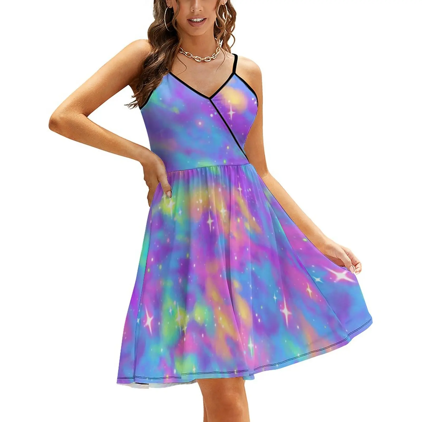 Abstract Star Print Dress Woman Pastel Galaxy Kawaii Dresses Summer Straps Trendy Pattern Casual Dress Big Size 2XL
Abstract Star Print Dress Woman Pastel Galaxy Kawaii Dresses Summer Straps Trendy Pattern Casual Dress Big Size 2XL