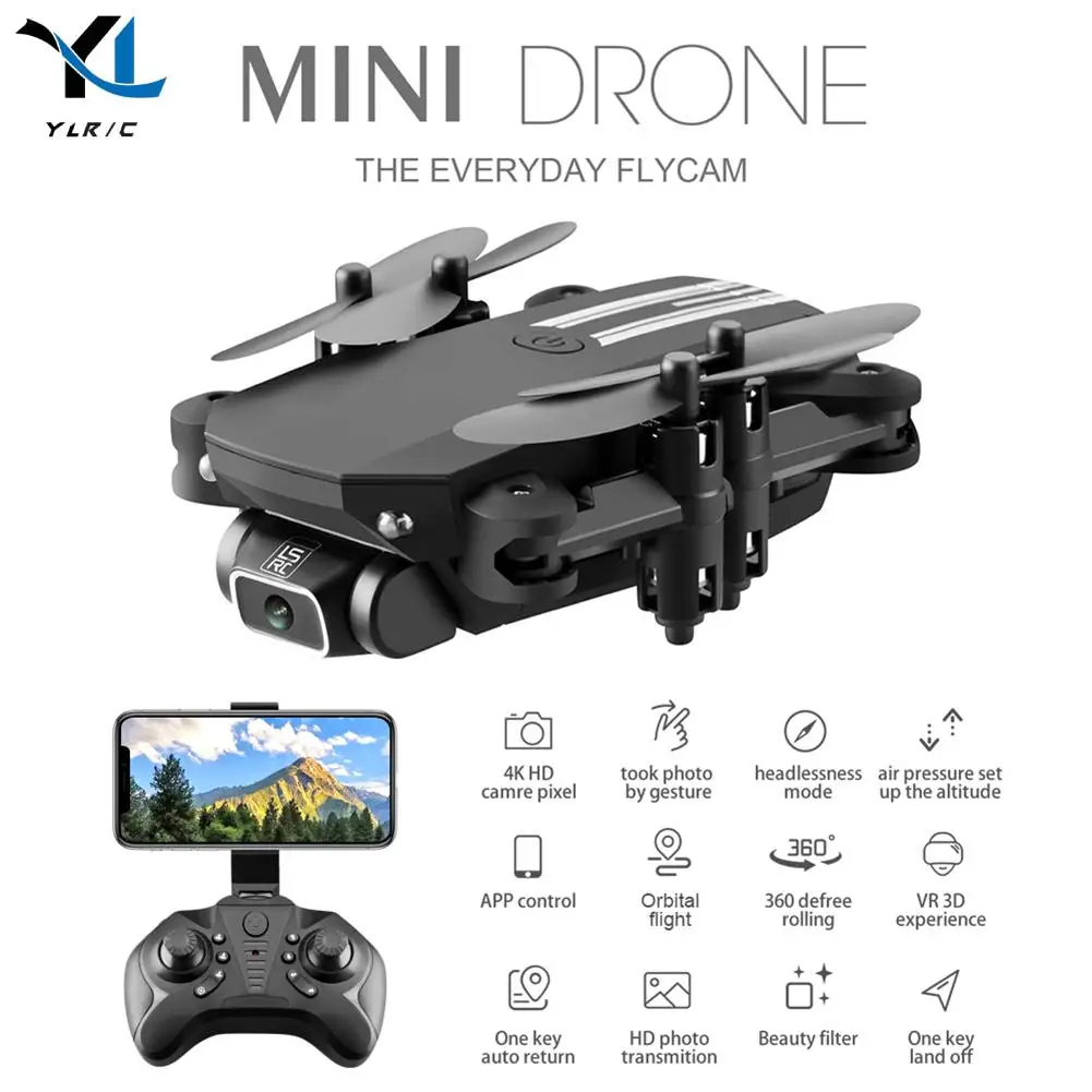 

Mini RC Drone Toy 480P 1080P 4K HD Camera WiFi FPV RC Drone 2.4GHz 4 Ch Helicopter Altitude Hold Foldable Quadcopter Gift Toys