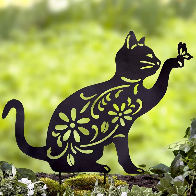 Art Outdoor Kitten Acrylic Statue Peg Cat Figure Ground Insert Decor for Yard Decor Manor Lawn Black Garden Decoration
Art Outdoor Kitten Acrylic Statue Peg Cat Figure Ground Insert Decor for Yard Decor Manor Lawn Black Garden Decoration