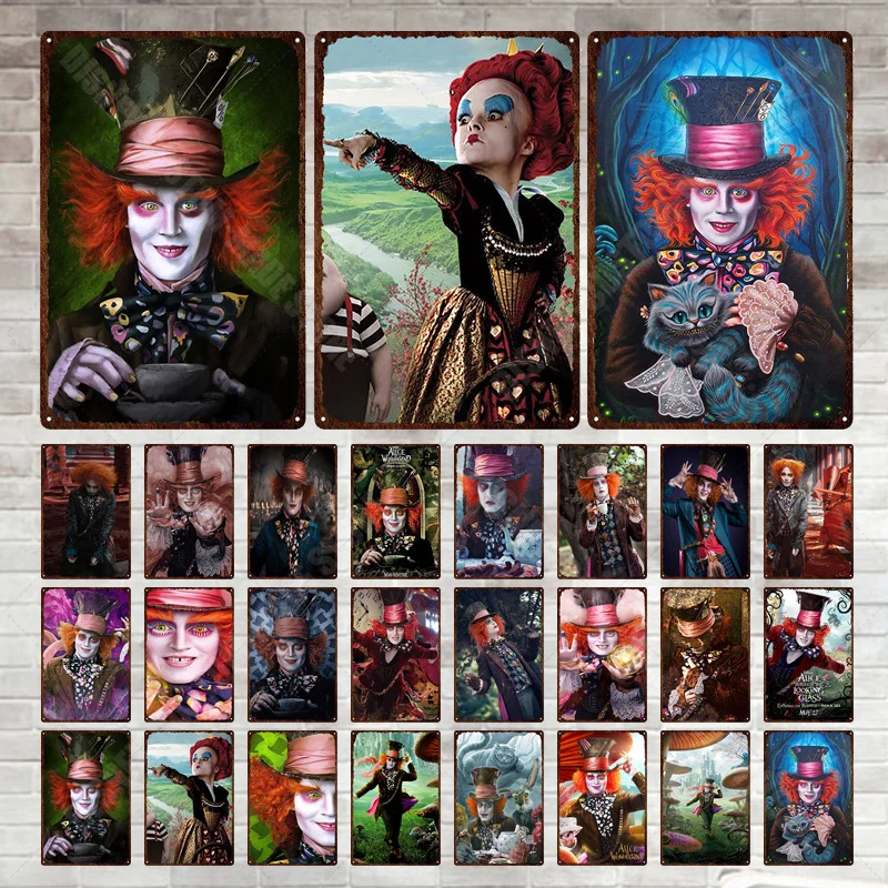 Disney Movie Alice in Wonderland Metal Tin Sign The Hatter And Red Queen Plaque Vintage Poster Man Cave Club Pub Home Decor 
Disney Movie Alice in Wonderland Metal Tin Sign The Hatter And Red Queen Plaque Vintage Poster Man Cave Club Pub Home Decor