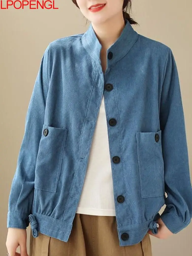 2023 New Fashion Women's Spring And Autumn Solid Long Sleeved Jacket Streetwear Single Breasted Wide Waited Standing Collar Coat
2023 New Fashion Women's Spring And Autumn Solid Long Sleeved Jacket Streetwear Single Breasted Wide Waited Standing Collar Coat