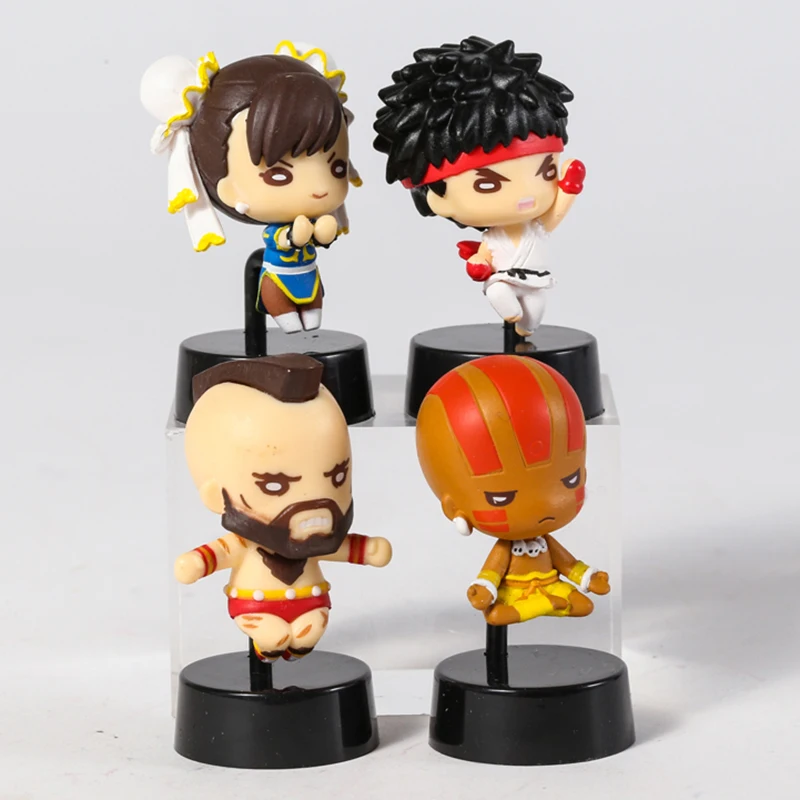 Street Fighter Ryu Chun Li Zangief Dhalsim Mini PVC Figure Model Toys Collection Dolls 4pcs/set |