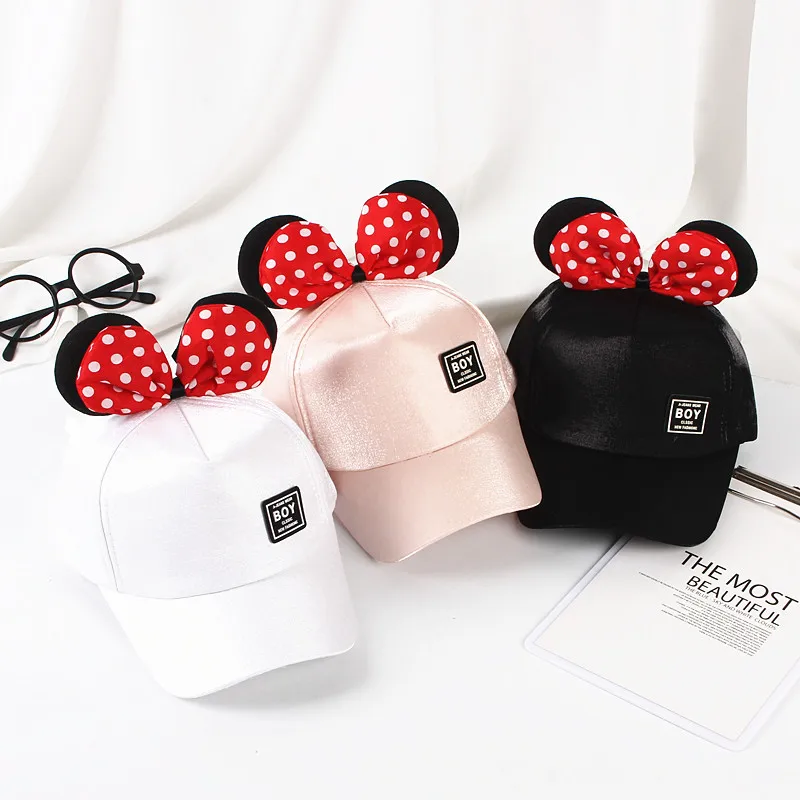 Disney Korean Minnie Mouse Lovely Cartoon Dots Bow Baseball Cap Baby Girls Boys Kids Cotton Satin Hats For Children Adjustable
Disney Korean Minnie Mouse Lovely Cartoon Dots Bow Baseball Cap Baby Girls Boys Kids Cotton Satin Hats For Children Adjustable