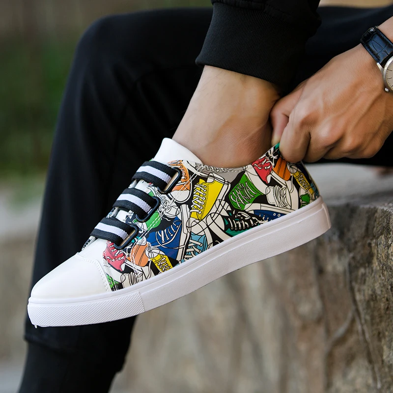 Fashion Unisex Men Shoes Graffiti Printing Vulcanized Shoe Students White Shoes Spring Autumn Casual Masculino Adult Shoe
Fashion Unisex Men Shoes Graffiti Printing Vulcanized Shoe Students White Shoes Spring Autumn Casual Masculino Adult Shoe