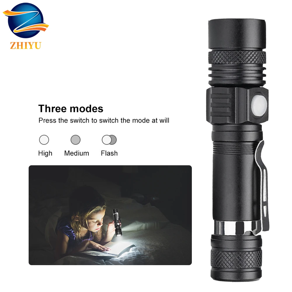 ZHIYU Super Light LED Flashlight USB Rechargeable Portable Zoomable 4 Lighting Modes Torch Outdoor Waterproof Flashlight
ZHIYU Super Light LED Flashlight USB Rechargeable Portable Zoomable 4 Lighting Modes Torch Outdoor Waterproof Flashlight