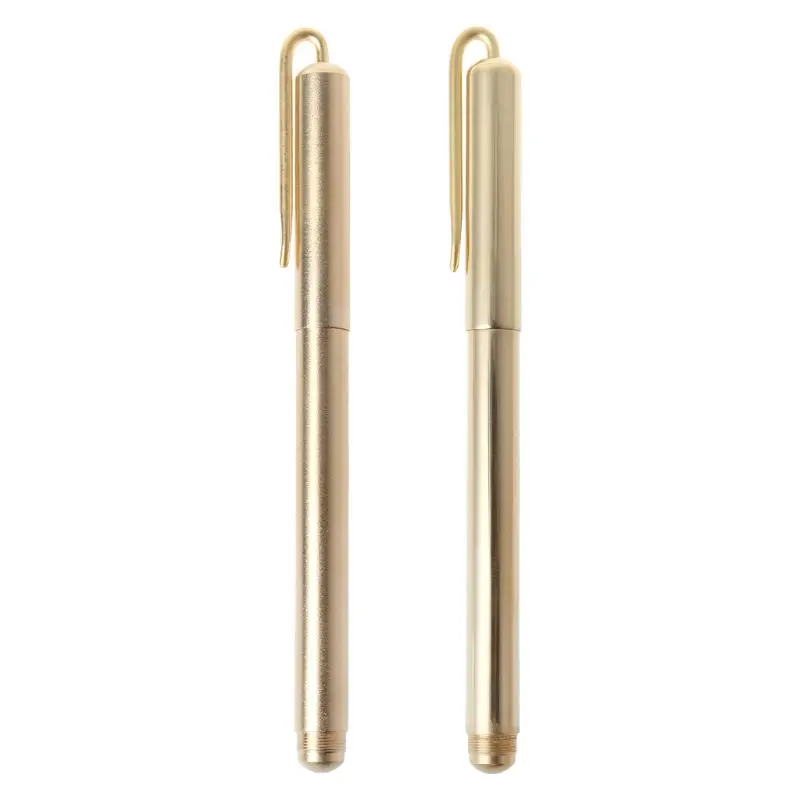 Retro Gold Brass Black Ink Ballpoint Pen Handmade With Clip Office School Supplies Stationery Y98A
Retro Gold Brass Black Ink Ballpoint Pen Handmade With Clip Office School Supplies Stationery Y98A