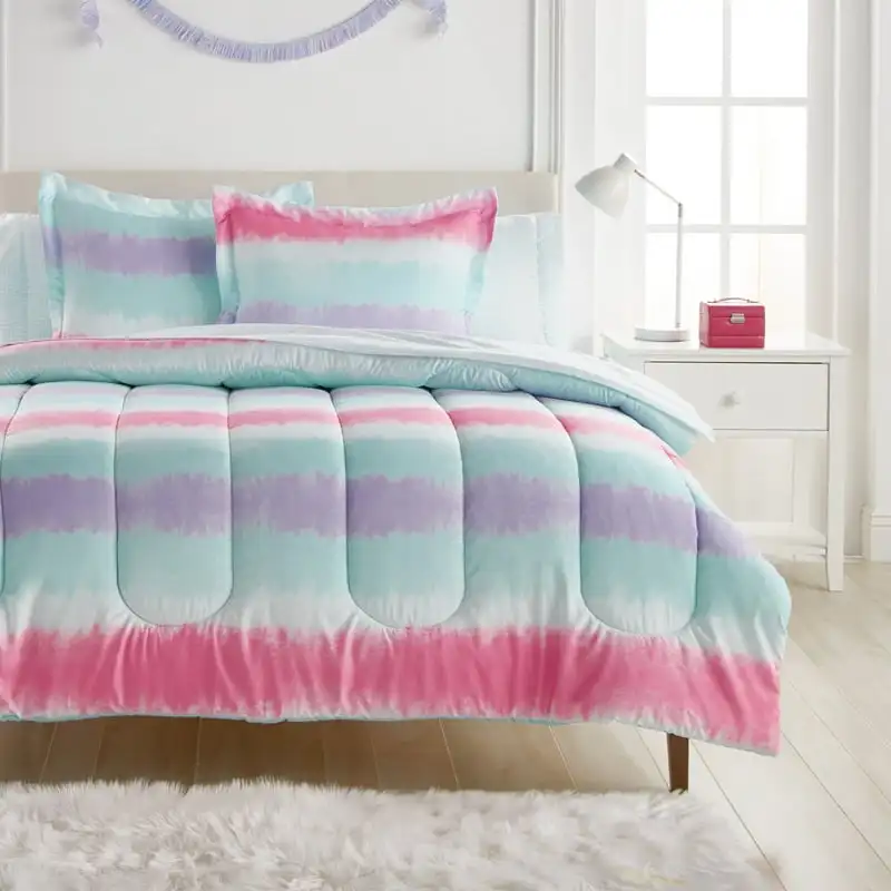 

Одеяло с красящей полосой, набор из 5 предметов, полиэстер, микрофибра, розовый, фиолетовый, многослойные двойные одеяла, наборы с коровьим принтом, розовый beddin