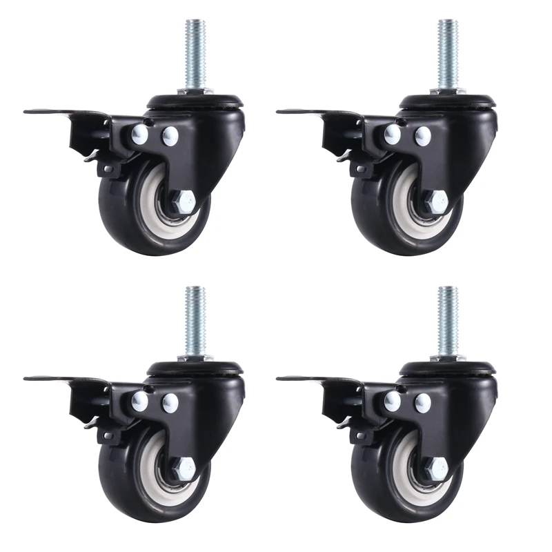 2In Casters , 3/8In 16 X 1In(Screw Diameter 3/8In, Screw Length 1In) Casters Wheels, No Noise 4 Pack Casters With Brake
2In Casters , 3/8In 16 X 1In(Screw Diameter 3/8In, Screw Length 1In) Casters Wheels, No Noise 4 Pack Casters With Brake