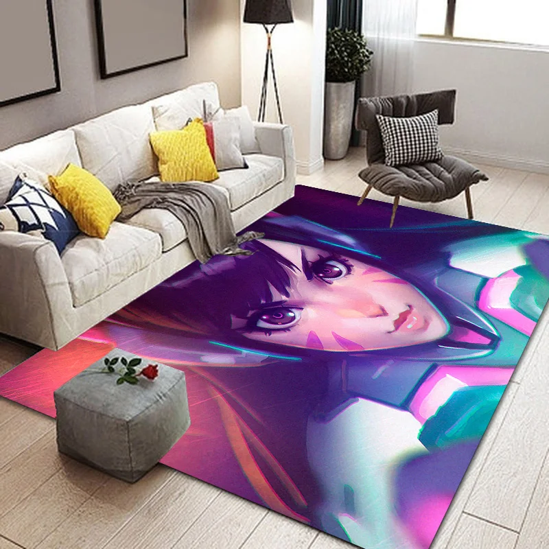 

Square Flannel Overwatch Carpet Popular 3D Shooter Decorative Floor Mats Modern Home Living Room Rugs Bedroom Carpet