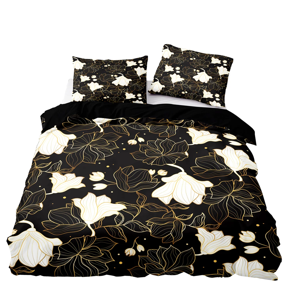 Golden Hook Leaf Bedding Set Romantic Duvet Cover Set Euro Style Bedclothes Quality Black Petal Double Queen Size Home Textiles
Golden Hook Leaf Bedding Set Romantic Duvet Cover Set Euro Style Bedclothes Quality Black Petal Double Queen Size Home Textiles
