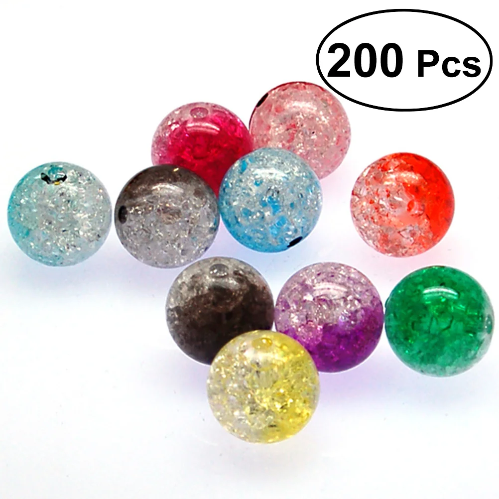 200pcs 8mm Colorful Crackle Glass Beads Round Beads for Jewelry Making and Craft (Mixed Colors)
200pcs 8mm Colorful Crackle Glass Beads Round Beads for Jewelry Making and Craft (Mixed Colors)