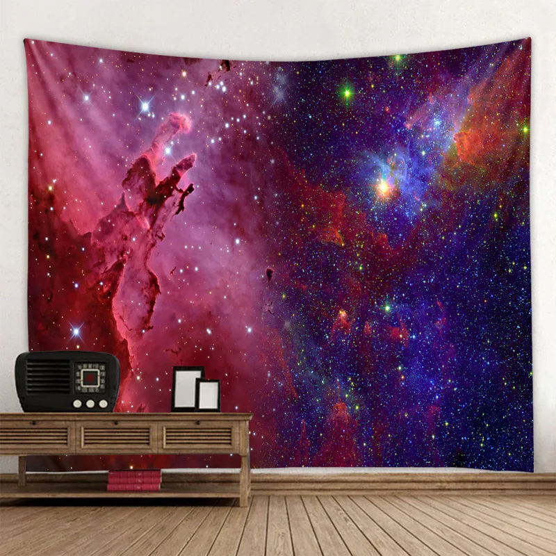 

Starry Sky Tapestry Universe Wall Hanging Heaven and Earth Scenery Cloth Home Room Aesthetic Art Bedroom Decoration Tapiz Decor