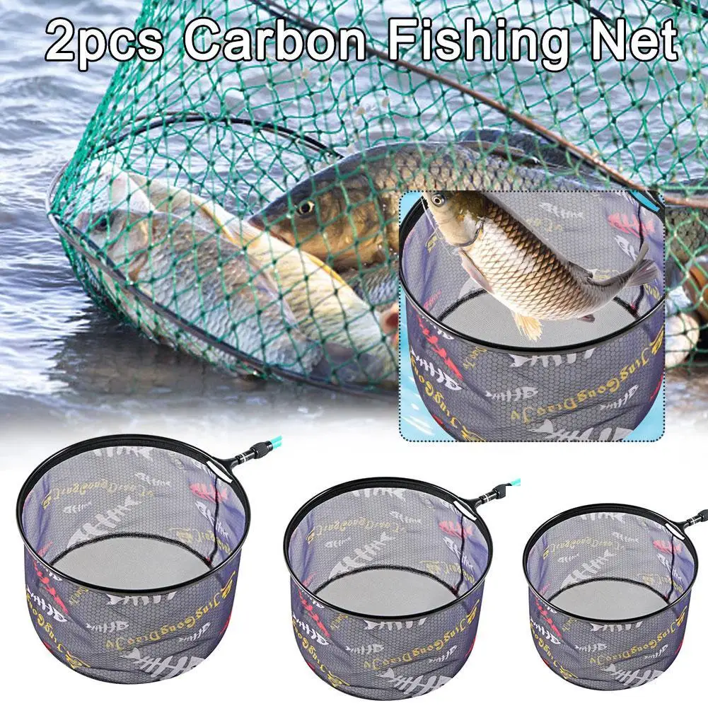 2PCS Carbon Fishing Net Outdoor Lightweight Mesh Deep Landing Dip Net Head Round Small Net Fishing Hand Net Fishing
2PCS Carbon Fishing Net Outdoor Lightweight Mesh Deep Landing Dip Net Head Round Small Net Fishing Hand Net Fishing