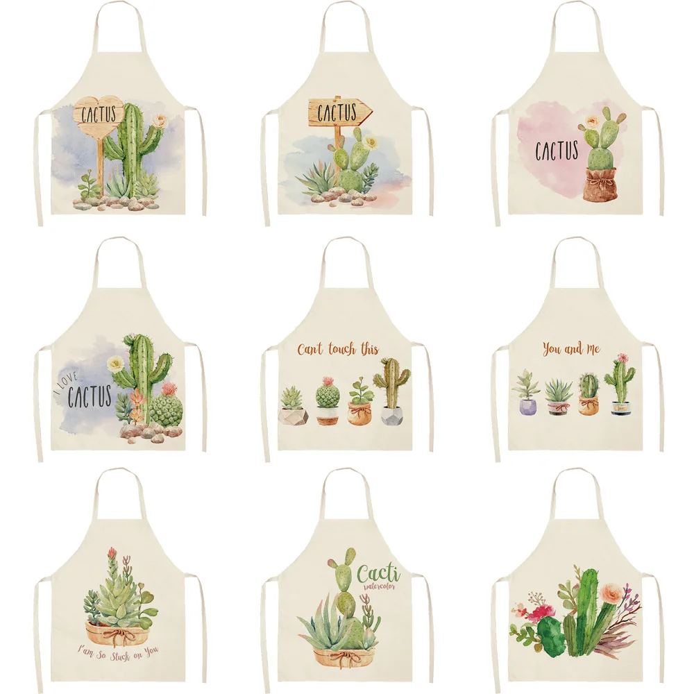 Kitchen Apron Hand Painted Beautiful Cactus Printed Sleeveless Cotton Linen Aprons for Men Women Home Cleaning Tools 38x47cm
Kitchen Apron Hand Painted Beautiful Cactus Printed Sleeveless Cotton Linen Aprons for Men Women Home Cleaning Tools 38x47cm